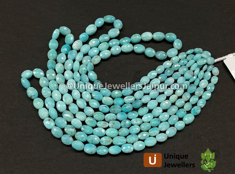 Amazonite Peru Faceted Oval Beads